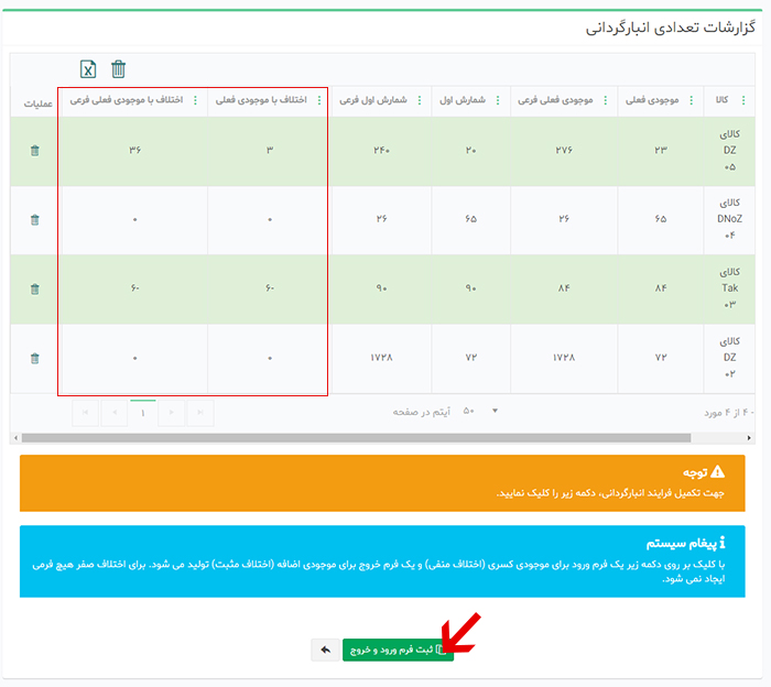 فرم انبارگردانی