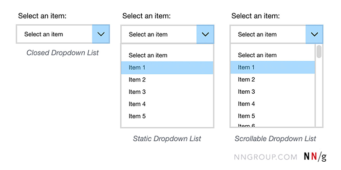 drop down