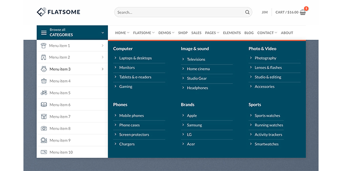Vertical Menu