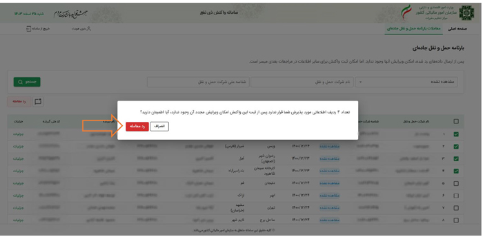رد معامله گروهی