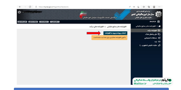 ورود به اظهارنامه
